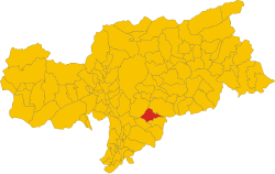 Map of comune of Fiè allo Sciliar (autonomous province of Bolzano, region Trentino-Alto Adige-Südtirol, Italy)